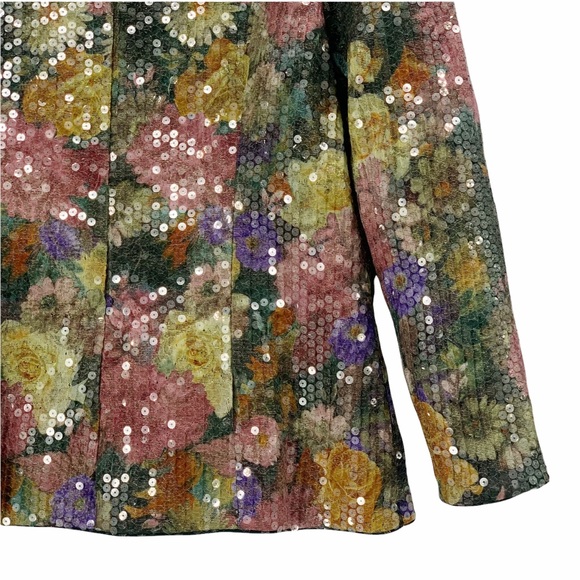 Vintage Sequins Floral Blazer - Picture 8 of 15